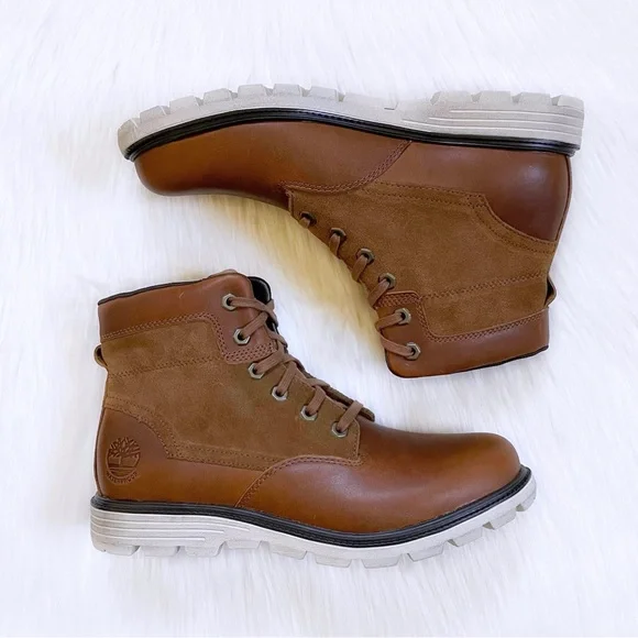 Timberland Men’s Walden Park 6 Inch Waterproof Medium Brown Leather Boots - Picture 6 of 7